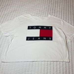 Tommy Jeans White Crop Top